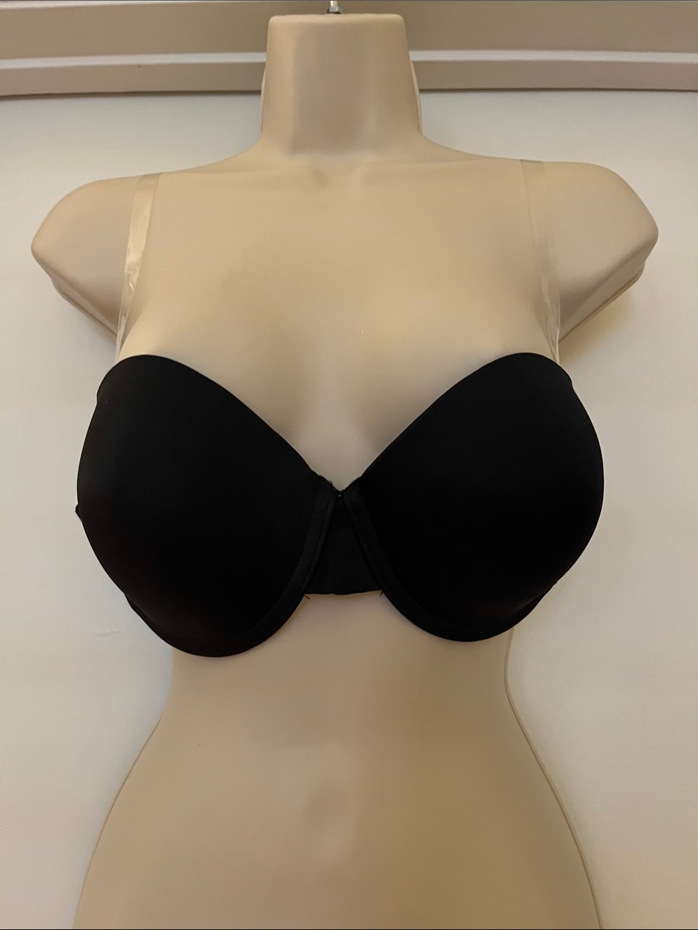 Youmita Black Strapless Convertible Bra with Clear Straps